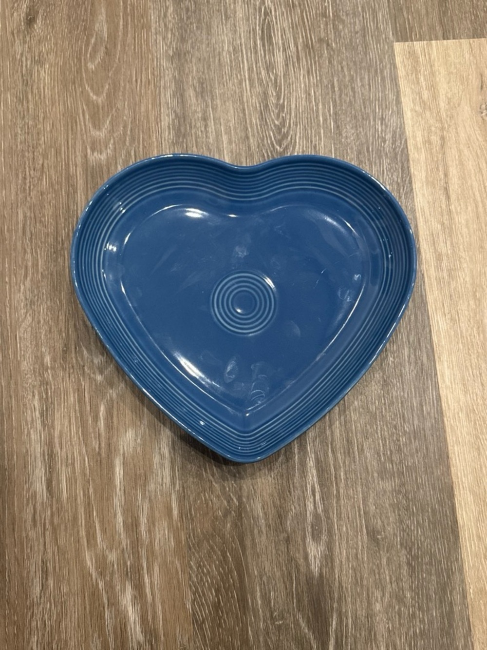 Fiesta Ware Blue Heart Plate Made in USA